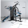 PROFLEX Multi Station Home Gym Exercise Machine Fitness Equipment Set Weight Bench Press Set 100LBS
