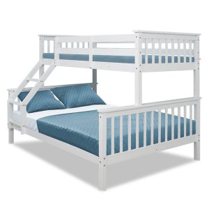 Kingston Sl2in1 Double Single Bunk Bed Kids Solid Timber Pine Beds Children Bedroom Furniture