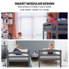 Kingston SlBunk Bed Frame Single Wooden Children Timber PIne Wood Loft Kids Bedroom Furniture