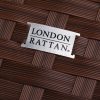 LONDON RATTAN 6pc Outdoor Furniture Setting Wicker Lounge Ottoman Sofa Set Brown