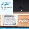 POLYCOOL 3.2L Portable Ice Cube Maker Machine Automatic with LCD Control Panel, Black