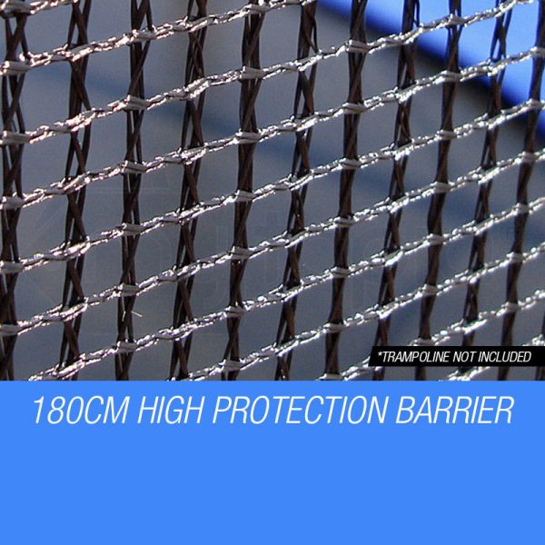 UP-SHOT Replacement Trampoline Safety Net Round Spare Part Enclosure 12ft 8 Pole