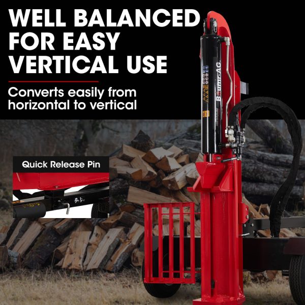 Baumr-AG 40 Tonne Petrol Hydraulic Horizontal and Vertical Towed Wood Log Splitter – HPS700