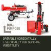 Baumr-AG 65 Tonne Petrol Hydraulic Wood Horizontal and Vertical Towed Log Splitter with Detachable 4-Way Wedge – HPS800