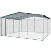 NEATAPET 3x3m Dog Enclosure Pet Outdoor Playpen Wire Cage Kennel Fence with Cover Shade