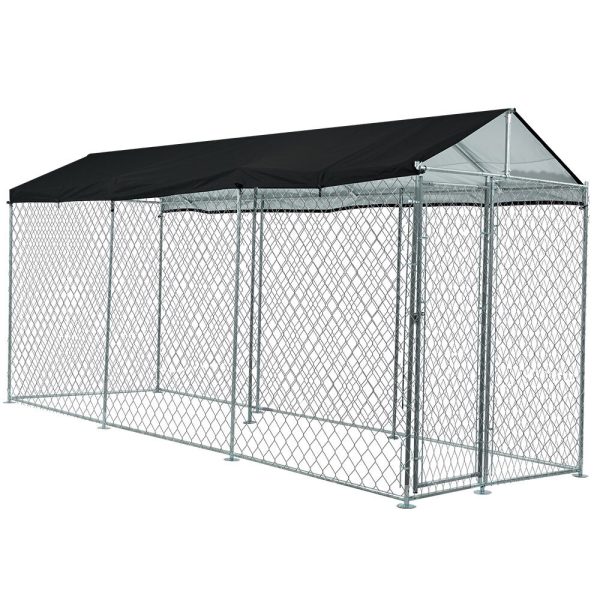 NEATAPET 4.5×1.5m Dog Enclosure Pet Playpen Outdoor Wire Cage Puppy Fence with Cover Shade