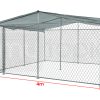 NEATAPET 4x4x1.8m Dog Enclosure Pet Playpen Outdoor Wire Cage Puppy Fence with Cover Shade