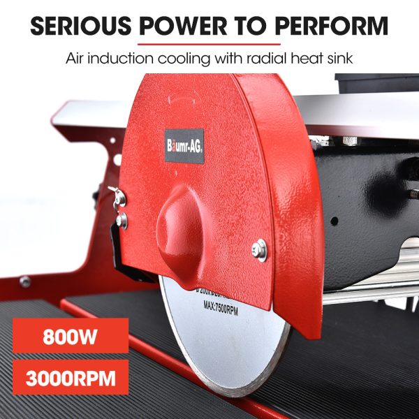 BAUMR-AG 800W Electric Tile Saw Cutter with 200mm (8″) Blade, 620mm Cutting Length