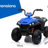 ROVO KIDS Electric Ride On ATV Quad Bike Battery Powered, Black and Blue
