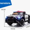 ROVO KIDS Ride-On Car Mustang Children Police Patrol Electric Toy w/ Remote Control Black/White