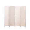 Braselton EKKIO 4-Panel Pine Wood Room Divider (White) EK-RD-101-SD