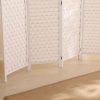 Braselton EKKIO 4-Panel Pine Wood Room Divider (White) EK-RD-101-SD