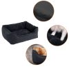 FEANDREA 70cm Dog Sofa Bed with Removable Washable Cover Dark Grey