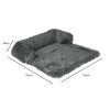 Floofi Pet Sofa Cover Soft with Bolster S Size (Grey) FI-PSC-124-SMT