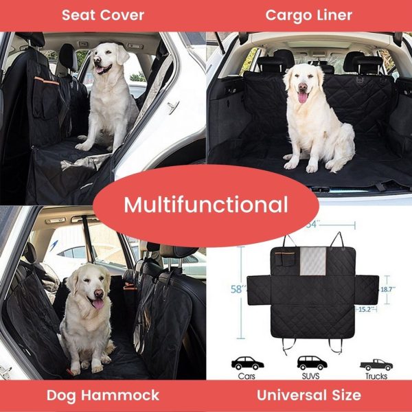 Floofi Pet Car Back Seat Cover Waterproof Safety – PT-SC-100-QQQ / PT-SC-100-ARS