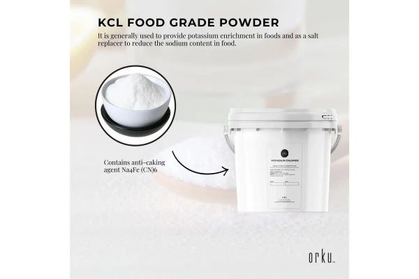 5Kg Potassium Chloride Powder Tub – Pure KCL E508 Food Grade Supplement