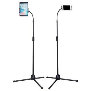 Universal Tripod Floor Stand Holder Adjustable Gooseneck For iPad iPhone Tablet