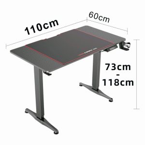Gaming Standing Desk Home Office Lift Electric Height Adjustable Sit To Stand Motorized Standing Desk