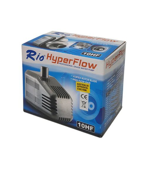 Submersible Water Pump 2500L/HR – Rio Hyperflow 10HF Professional Grade Pump for Hydroponic Systems