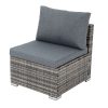 Grey Armless Outdoor Sofa Set