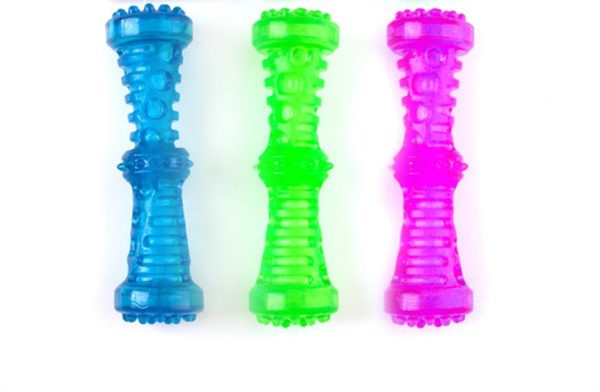 YES4PETS 3x Dog Puppy Squeaky Toy Fetch Stick w Squeak 18cm 3 Asstd Colours
