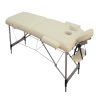 YES4HOMES 2 Fold Portable Aluminium Massage Table Massage Bed Beauty Therapy Beige