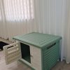 YES4PETS Medium Plastic Pet Dog Puppy Cat House Kennel Green