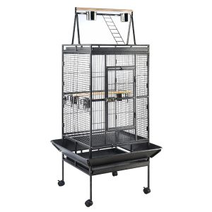 174 cm Large Bird Budgie Cage Parrot Aviary With Metal Tray and  Wheel