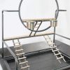 YES4PETS Large Bird Cage Parrot Playpen Gym Toy Stand With Ladder On Wheels