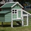 YES4PETS Green Small Chicken coop with nesting box for 2 Chickens / Rabbit Hutch