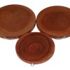 YES4HOMES 3 Natural Hardwood Hygienic Kitchen Cutting Wooden Chopping Board Round