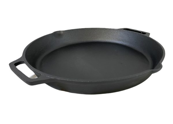 YES4HOMES Cast Iron Fry Paella Pan Pre-Seasoned Barbecue  Oven Safe Grill Frypan
