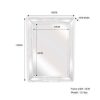 White Beaded Framed Mirror – Rectangle 80cm x 110cm