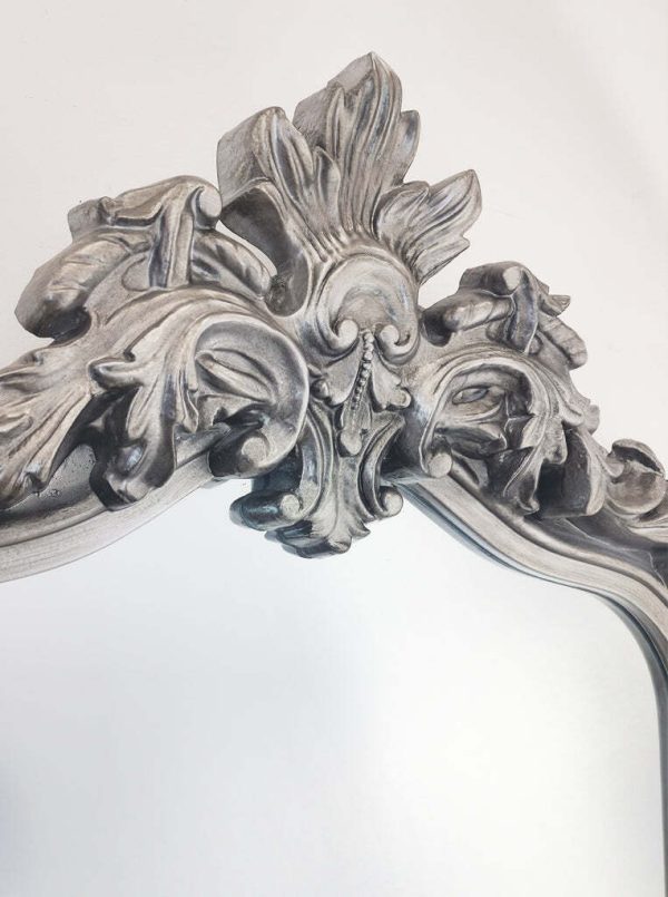 LUX Arch French Provincial Ornate Mirror – Antique Silver