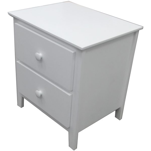Mimili Bedside Tallboy 3pc Bedroom Set Drawers Nightstand Storage Cabinet -WHT