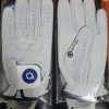 Awezingly Premium Quality Cabretta Leather Golf Glove for Men – White (L)