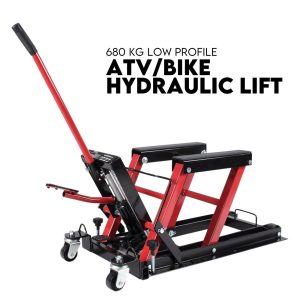 Motorcycle 680kg Bike Lift Stand Jack Hoist Atv Hydraulic Super Low Profile