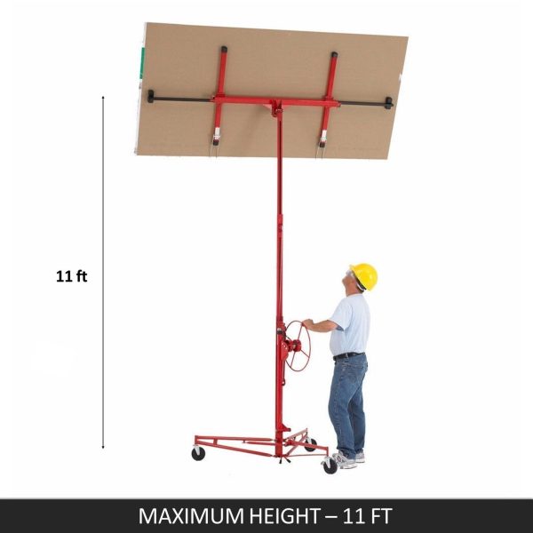 11FT Drywall Panel Lifter Gyprock Plasterboard Sheet Board Hoist Lift