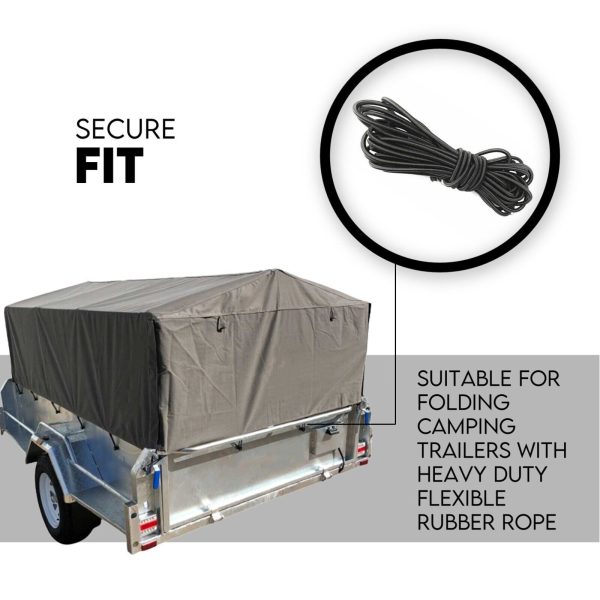 7X5 TRAILER CAGE CANVAS COVER (600mm) Heavy Duty Canvas Best Quality Waterproof