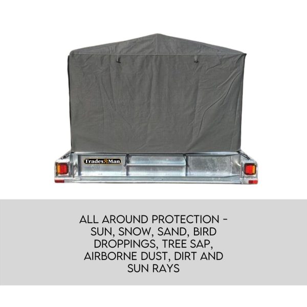 8X5 BOX TRAILER CAGE CANVAS COVER (600mm) Thick Rip Resistant Waterproof