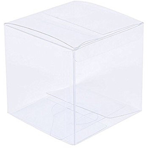 10 Pack of 9cm Sqaured Cube Gift Box –  Product Showcase Clear Plastic Shop Display Storage Packaging Box