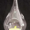 4 Pack of Hanging Clear Glass Tealight Candle Holder Tear Drop Pear Hour Glass Shape – 20cm High Terrarium Plant Mini Garden Holder D�cor Craft Gift