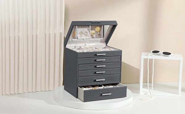 SONGMICS Jewellery Box with 6 Layers and 5 Drawers