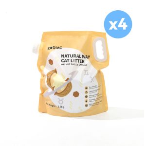 ZODIAC Natural Way Walnut Shell & Cassava Cat Litter 2.5Kgx4