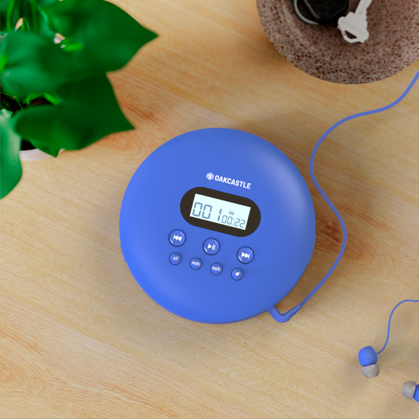 Majority Oakcastle CD100 Bluetooth Portable CD Player – Blue