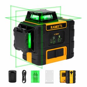 Green Laser Level 3 X 360? Rotary Self Leveling with 1 Rechargeable Battery
