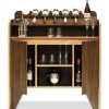 Contemporary Wooden Drinks Cabinet Wine Rack with Bottle Holders