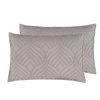TUFTED MICROFIBRE SUPER SOFT TWIN PACK STANDARD PILLOWCASES-BEIGE