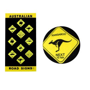 Aussie Road Signs Cotton Beach Towel 75 x 150 cm