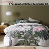 Curiosity Washed Cotton Printed 3 Piece Comforter Set King